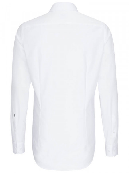 SEIDENSTICKER Slim Fit Hemd Weiß Business Kent Popeline