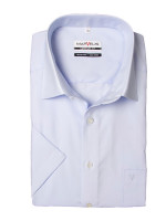 Marvelis COMFORT FIT Hemd UNI POPELINE hellblau mit New Kent Kragen in klassischer Schnittform