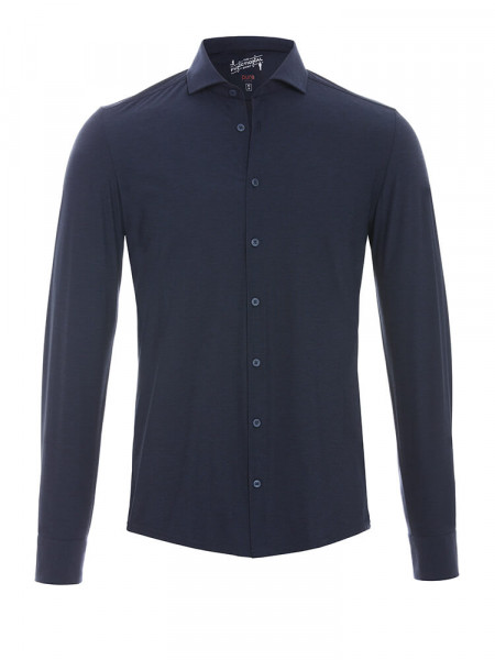 PURE Extra Slim Fit Hemd Marine Haifisch Jersey - Ansicht 1