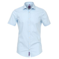 Redmond SLIM FIT Hemd UNI STRETCH hellblau mit Kent Kragen in schmaler Schnittform