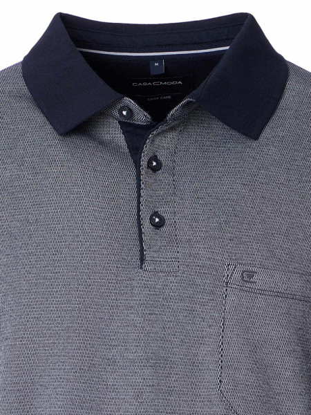 CASAMODA Poloshirt Rauchblau Piqué - Ansicht 1
