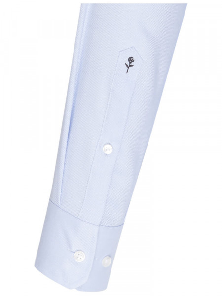 SEIDENSTICKER Slim Fit Hemd Hellblau Business Kent Struktur - Ansicht 1