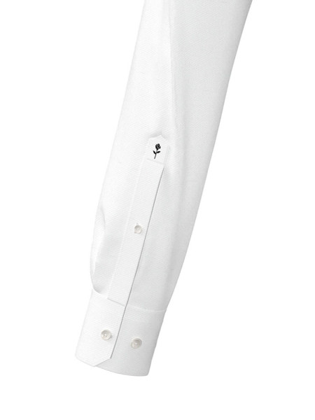 SEIDENSTICKER Regular Fit Hemd Weiß Kent Struktur - Ansicht 3