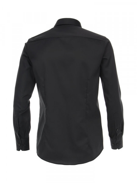 VENTI Regular Fit Hemd Schwarz Kent Twill