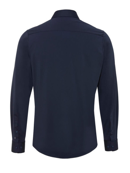 PURE Extra Slim Fit Hemd Dunkelblau Haifisch Jersey