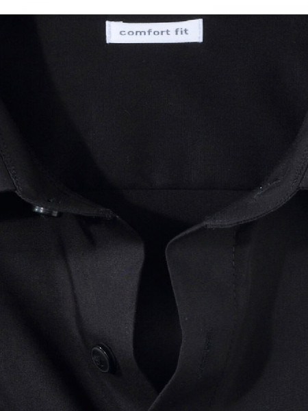 OLYMP Comfort Fit Hemd Schwarz New Kent Popeline - Ansicht 1