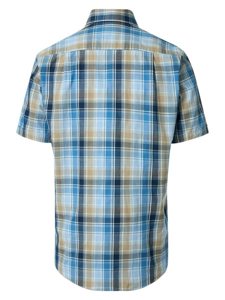 REDMOND Comfort Fit Hemd Hellblau Button-Down Hyperflex Dobby