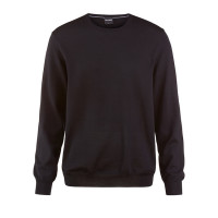OLYMP Strick modern fit Pullover schwarz in moderner Schnittform