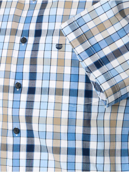 REDMOND Regular Fit Hemd Hellblau Kent Struktur - Ansicht 2