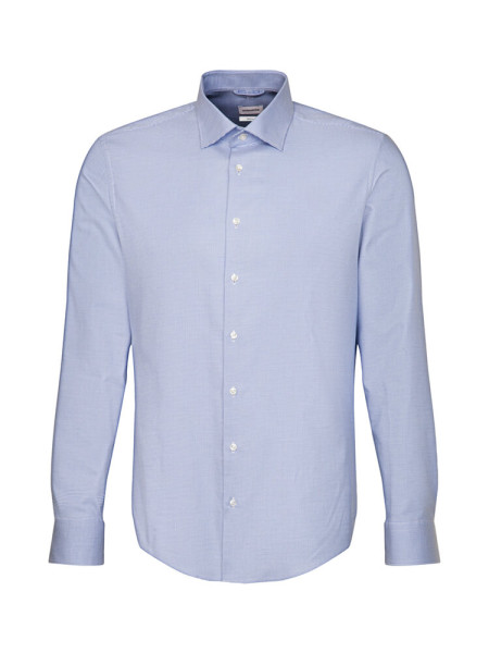 SEIDENSTICKER Regular Fit Hemd Hellblau Basic Kent Struktur