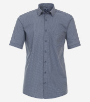 Redmond Hemd REGULAR FIT STRUKTUR dunkelblau mit Kent Kragen in klassischer Schnittform