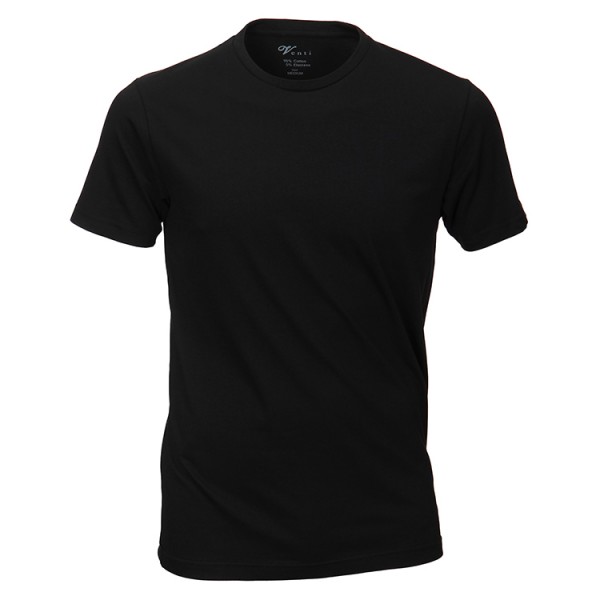 Venti T-Shirt in schwarz mit Rundhals im Doppelpack