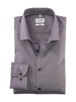 Olymp Hemd BODY FIT TWILL schwarz mit Modern Kent Kragen in schmaler Schnittform
