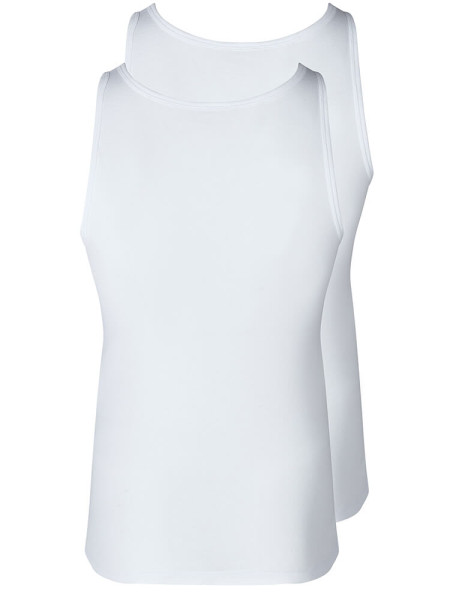 SKINY Regular Fit Weiß Feinripp