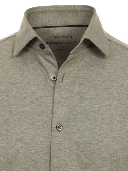 VENTI Regular Fit Hemd Grün Kent Jersey - Ansicht 1