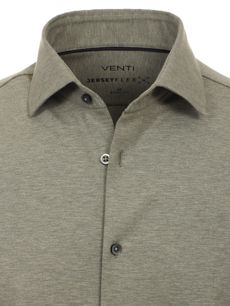 VENTI Slim Fit Hemd Grün Kent Jersey - Ansicht 1