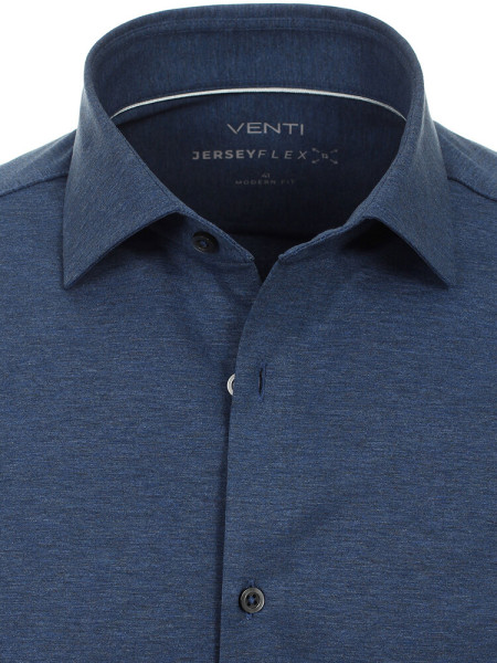 VENTI Regular Fit Hemd Dunkelblau Kent Jersey - Ansicht 1