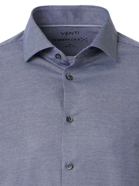 VENTI Regular Fit Hemd Dunkelblau Kent Jersey - Ansicht 1