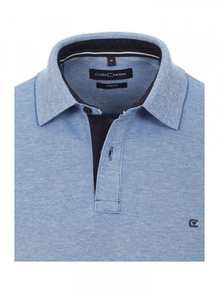 CASAMODA Poloshirt Mittelblau Extrafeine Qualität - Ansicht 1