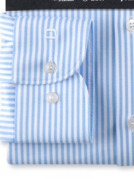 OLYMP Slim Fit Hemd Dunkelblau Kent Jersey - Ansicht 2