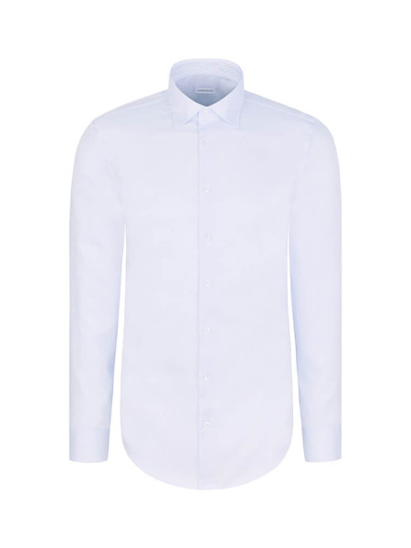 SEIDENSTICKER Slim Fit Hemd Hellblau New Kent Struktur
