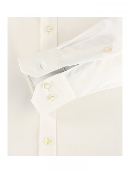 VENTI Slim Fit Hemd Hellbeige Kent Popeline - Ansicht 1