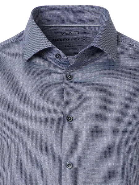 VENTI Slim Fit Hemd Dunkelblau Kent Jersey - Ansicht 1