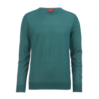 OLYMP Strick Level Five Pullover grün in schmaler Schnittform