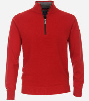 Redmond Pullover REGULAR FIT STRICK rot mit Stehkragen Kragen in klassischer Schnittform