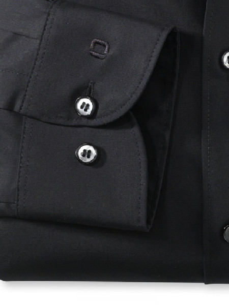 OLYMP Slim Fit Hemd Schwarz Royal Kent Uni Stretch - Ansicht 2