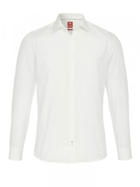 PURE Slim Fit Hemd Hellbeige Kent Popeline - Ansicht 1