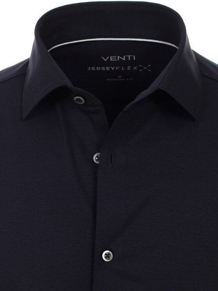 VENTI Regular Fit Hemd Marine Kent Jersey - Ansicht 1