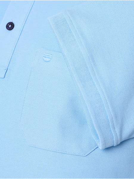 REDMOND Poloshirt Hellblau Piqué - Ansicht 2