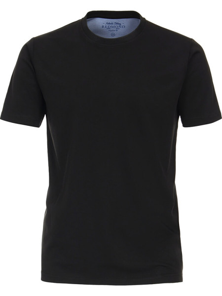Redmond T-Shirt REGULAR FIT JERSEY schwarz mit Rundhals Kragen in klassischer Schnittform
