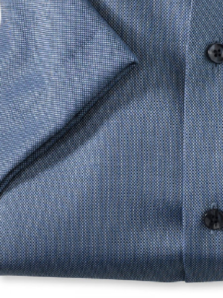 OLYMP Regular Fit Hemd Dunkelblau Global Kent Struktur - Ansicht 2