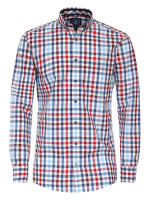 Redmond Hemd REGULAR FIT DOBBY rot mit Button Down Kragen in klassischer Schnittform