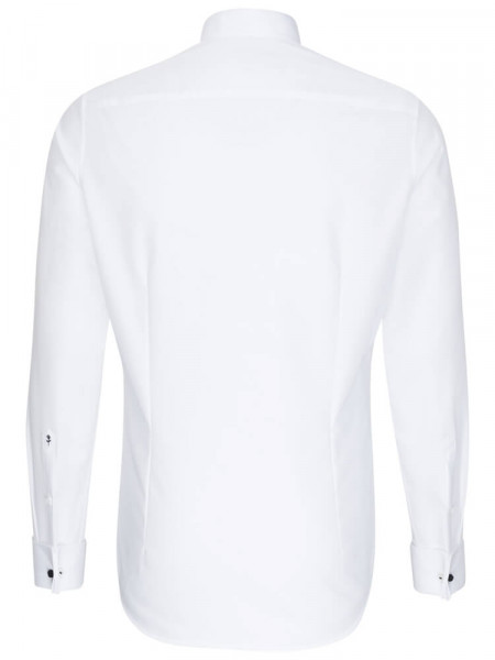 SEIDENSTICKER Slim Fit Hemd Weiß Kläppchen Popeline