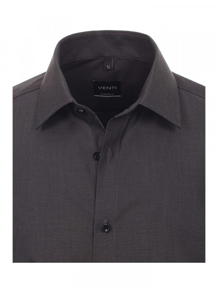 VENTI Regular Fit Hemd Anthrazit Kent Popeline - Ansicht 1
