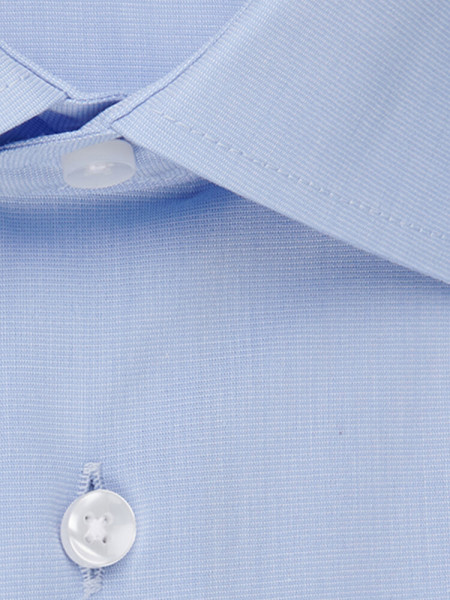 SEIDENSTICKER Slim Fit Hemd Hellblau Business Kent Fil à Fil - Ansicht 3