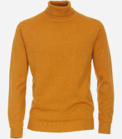 Redmond Pullover REGULAR FIT STRICK gelb mit Rollkragen Kragen in klassischer Schnittform