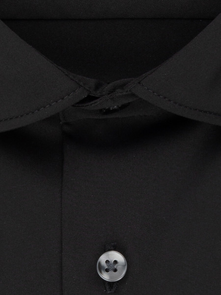 SEIDENSTICKER Slim Fit Hemd Schwarz Light Kent  Twill - Ansicht 1