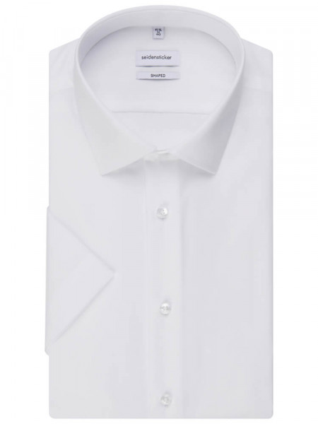 SEIDENSTICKER Tailored Fit Hemd Weiß Business Kent Popeline - Ansicht 4
