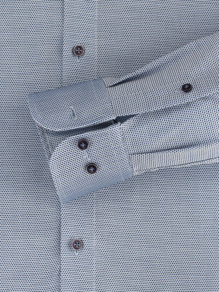 CASAMODA Regular Fit Hemd Mittelblau Kent Natté - Ansicht 2