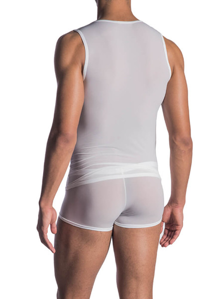 OLAF BENZ Regular Fit Weiß Microfaser