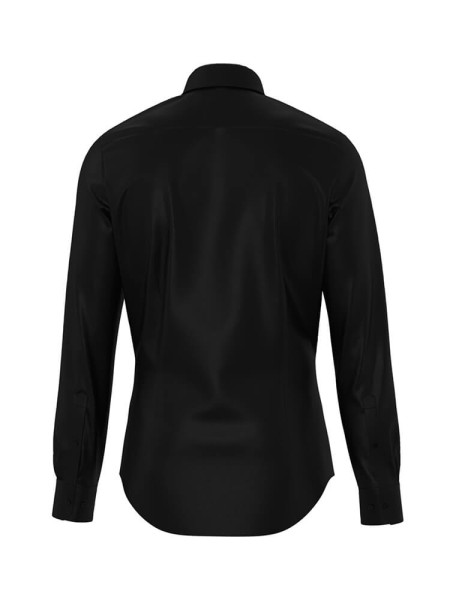 SEIDENSTICKER Tailored Fit Hemd Schwarz New Kent Satin  - Ansicht 1