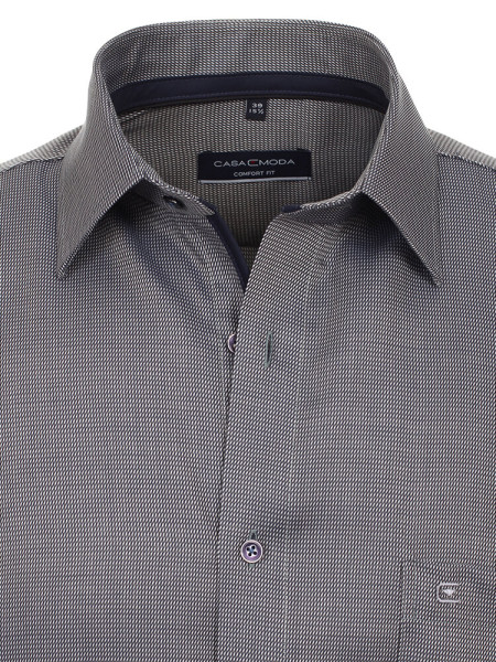 CASAMODA Comfort Fit Hemd Grün Kent Struktur - Ansicht 1