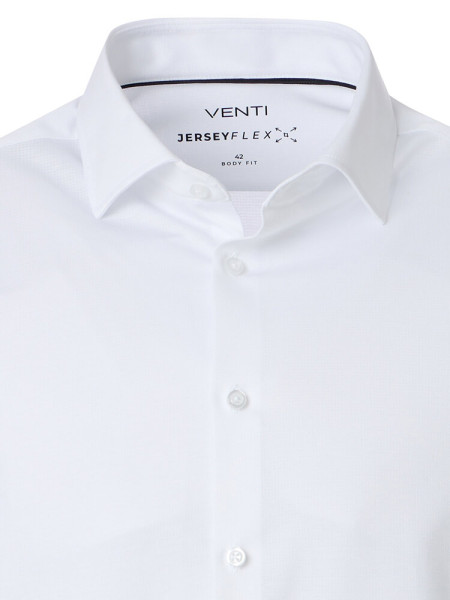 VENTI Regular Fit Hemd Weiß Kent Jersey - Ansicht 1