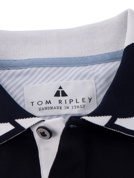 TOM RIPLEY Poloshirt Marine Extrafeine Qualität - Ansicht 2