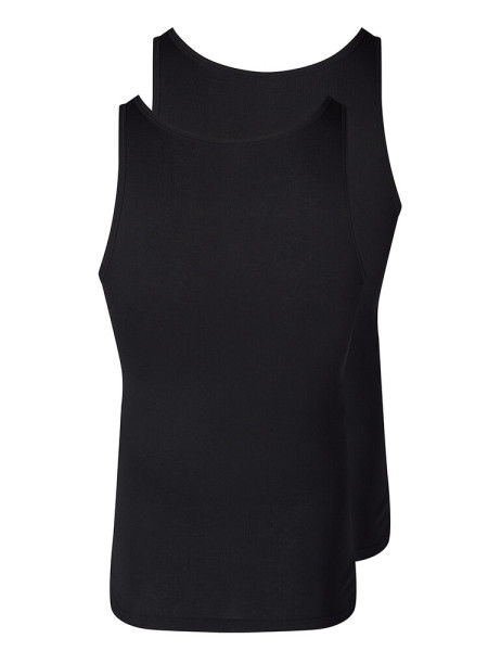 SKINY Regular Fit Schwarz Feinripp