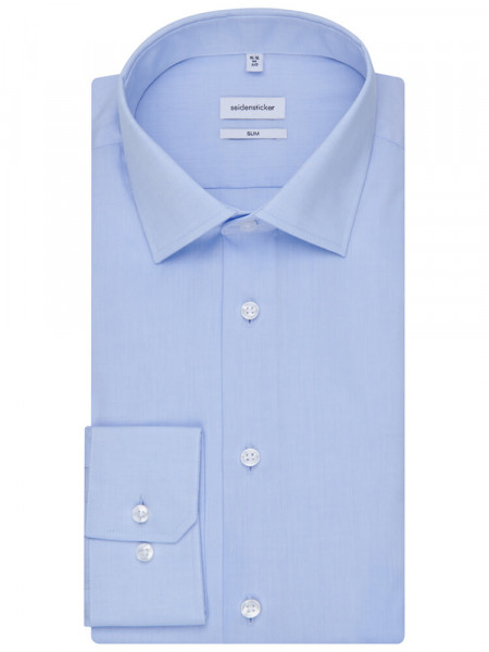 SEIDENSTICKER Slim Fit Hemd Hellblau Business Kent Chambray - Ansicht 4